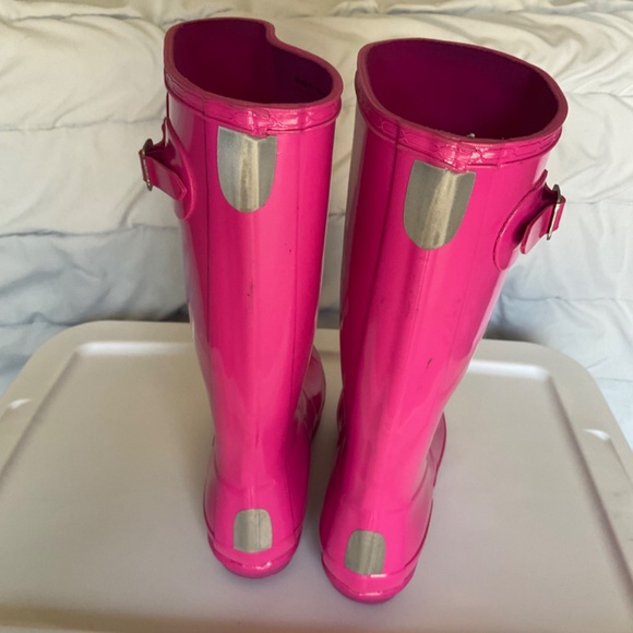 Original Kids Gloss Pink Hunter Boots kids size 4/5 women’s size 5 - Picture 2 of 16